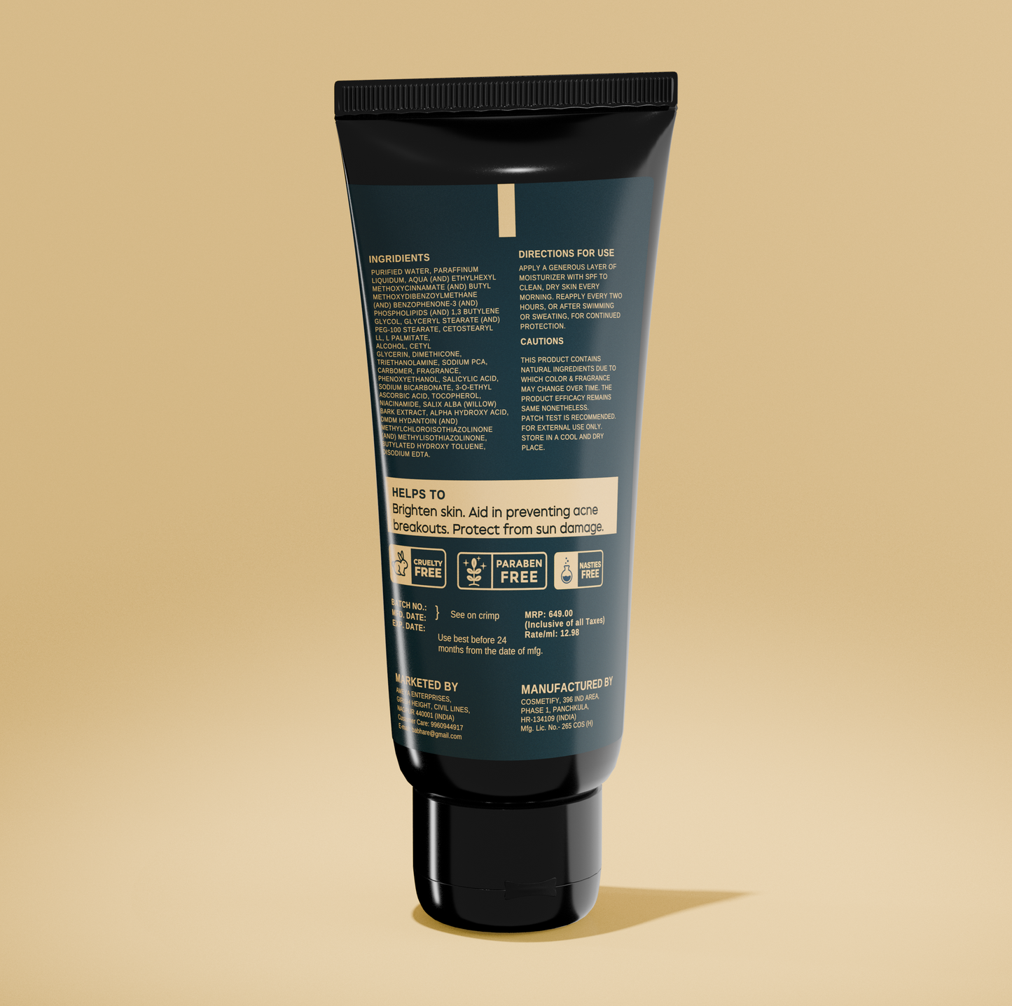 The Royal ManCo. Moisturiser with SPF 30